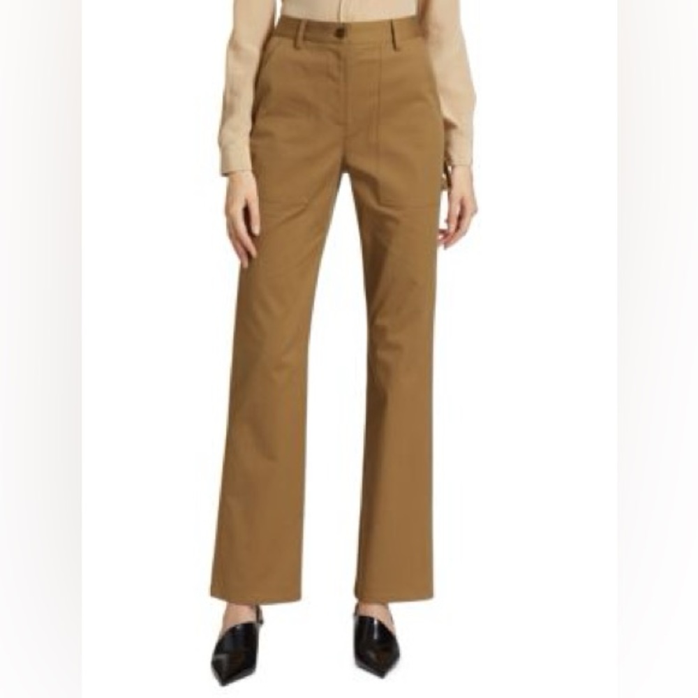 Nili Lotan Tan Straight Leg Pants